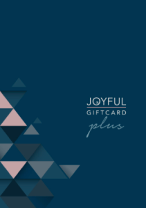 joyful giftcard plus med kreativt graft i form af trekanter
