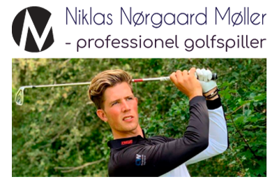 Niklas Nørgaard Møller - professionel golfspiller. mand som svinger en golfkølle over skulderen
